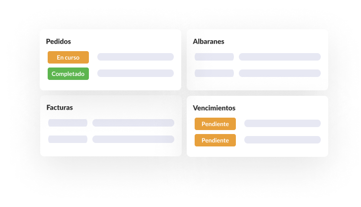 Gestión online de pedidos e información administrativa