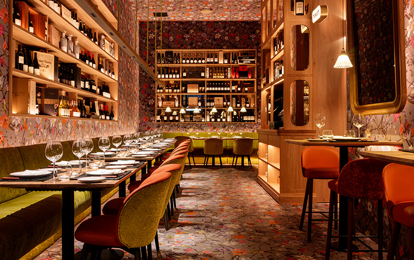 "Iluminación del Restaurante Bocoy, en Bilbao"