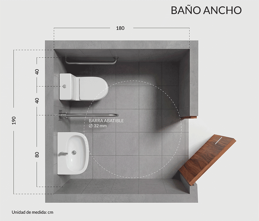 plano baño adaptado