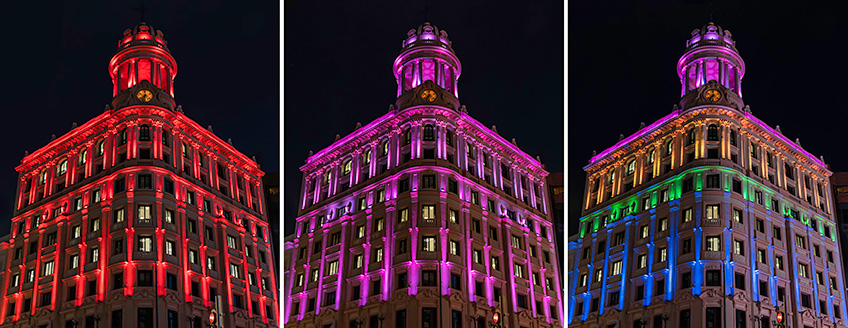 iluminacion fachada edificio