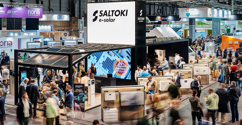 Imagen del stand de Saltoki e-solar en la edición de Genera 2023.